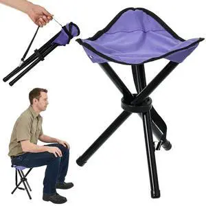 Outdoor Travel Folding Stool, 14.6 inches Lightweight Tripod Camping Chair and Max Weight 210 lbs Portable Triangular Stool Fishing Chairs Seat for Hiking Beach Camp Painting and Garden Outdoor Travel Folding Stool, 14.6 inches Lightweight Tripod Camping Chair and Max Weight 210 lbs Portable Triangular Stool Fishing Chairs Seat for Hiking Beach Camp Painting and Garden