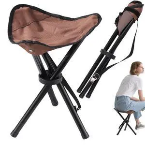 Travel Folding Camping Stool, 14.6 inches Lightweight Outdoor Tripod Chair and Maximum weight 210 lbs Portable Party Chair Fishing Chairs Seat for Camp Hiking Beach Garden and Painting (Brown) Travel Folding Camping Stool, 14.6 inches Lightweight Outdoor Tripod Chair and Maximum weight 210 lbs Portable Party Chair Fishing Chairs Seat for Camp Hiking Beach Garden and Painting (Brown)