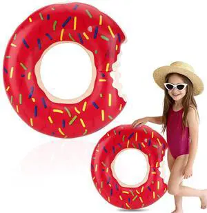 Donut Pool Float, Inflatable Donuts Pool Float Tube Blow Up Swim Rings for Kids Boy Girls Outdoor Summer Beach Entertainment Water Swimming Birthday Party Supplies Decorations,22.8Inch Pink Donut Pool Float, Inflatable Donuts Pool Float Tube Blow Up Swim Rings for Kids Boy Girls Outdoor Summer Beach Entertainment Water Swimming Birthday Party Supplies Decorations,22.8Inch Pink