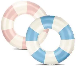 Pool Floats Kids, 2 Pack Pool Tubes, Inflatable Swim Rings, Round Portable Floaties for Kids, Cute Swimming Floats for Girls Boys Pool Beach Lake Summer Party Supplies (Blue & Pink) Pool Floats Kids, 2 Pack Pool Tubes, Inflatable Swim Rings, Round Portable Floaties for Kids, Cute Swimming Floats for Girls Boys Pool Beach Lake Summer Party Supplies (Blue & Pink)