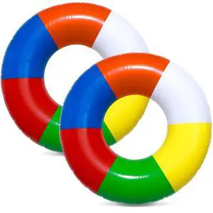 2 Pcs Inflatable Swimming Float Tools 35Inch Rainbow Striped Swim Rings Beach Pool Floats Pool Tube Rings Loungers Tube for Adults Toddler Lake River Ocean Summer Beach Party Favors Gifts 2 Pcs Inflatable Swimming Float Tools 35Inch Rainbow Striped Swim Rings Beach Pool Floats Pool Tube Rings Loungers Tube for Adults Toddler Lake River Ocean Summer Beach Party Favors Gifts