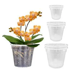 Orchid Pot, 2 Each of 4.3",5.5",6.1" Orchid Pots with Holes, Orchid Pots for Repotting, Plastic Orchid Planter for Indoor Outdoor Plants (2 Each of 4.3",5.5",6.1") Orchid Pot, 2 Each of 4.3",5.5",6.1" Orchid Pots with Holes, Orchid Pots for Repotting, Plastic Orchid Planter for Indoor Outdoor Plants (2 Each of 4.3",5.5",6.1")