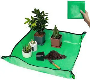 Repotting Mat for Potting Soil Mess Control, 26.8" Plant Garden Mat | Waterproof Plant Potting Mat, Succulent Orchid Potting Tray for Plant Pots, Gardening Gifts Bonsai Tools Repotting Mat for Potting Soil Mess Control, 26.8" Plant Garden Mat | Waterproof Plant Potting Mat, Succulent Orchid Potting Tray for Plant Pots, Gardening Gifts Bonsai Tools