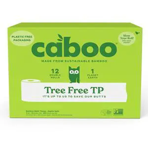 Tree Free Toilet Paper, Septic Safe Toilet Tissue, Plastic Free, Non Toxic, Chemical Free, 2 Ply Bathroom Toilet Paper | Pack of 12 Double Rolls, 300 Sheets Per Roll Tree Free Toilet Paper, Septic Safe Toilet Tissue, Plastic Free, Non Toxic, Chemical Free, 2 Ply Bathroom Toilet Paper | Pack of 12 Double Rolls, 300 Sheets Per Roll