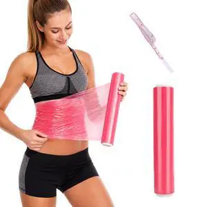 1 Rolls 60 Meters Pink Osmotic Plastic Body Wrap, Workout Sweat Enhancer Belly Stomach Wrap Thermal Burning, Body Workout Film Applicator Power Waist for Women 1 Rolls 60 Meters Pink Osmotic Plastic Body Wrap, Workout Sweat Enhancer Belly Stomach Wrap Thermal Burning, Body Workout Film Applicator Power Waist for Women