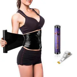 60 Meters Black Osmotic Plastic Body Wrap,Workout & Sweat Enhancer Stomach Film Body Applicator Power Wrap,DIY Sauna Wrap(1 Rolls) 60 Meters Black Osmotic Plastic Body Wrap,Workout & Sweat Enhancer Stomach Film Body Applicator Power Wrap,DIY Sauna Wrap(1 Rolls)