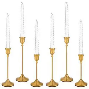 Candlestick Holders Candle Holder Candle Sticks Holder Holder Gothic Taper Candle Holders for Halloween Christmas Party Mantel Dinner Home Decoration (6, Brass Gold) Candlestick Holders Candle Holder Candle Sticks Holder Holder Gothic Taper Candle Holders for Halloween Christmas Party Mantel Dinner Home Decoration (6, Brass Gold)