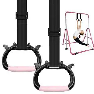 Gymnastics Rings for Kids, Professional Adjustable Extended Straps, 550 lbs Weight Capacity, Featuring Premium Non-Slip Grip Design, Suitable for Indoor/Outdoor Strength and Fitness Training. Gymnastics Rings for Kids, Professional Adjustable Extended Straps, 550 lbs Weight Capacity, Featuring Premium Non-Slip Grip Design, Suitable for Indoor/Outdoor Strength and Fitness Training.