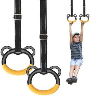 Gymnastics Rings, Professional Children's Home Fitness Equipment, Children's Adjustable Harness Strength Training Rings, Indoor Gymnastics Rings (Yellow) Gymnastics Rings, Professional Children's Home Fitness Equipment, Children's Adjustable Harness Strength Training Rings, Indoor Gymnastics Rings (Yellow)