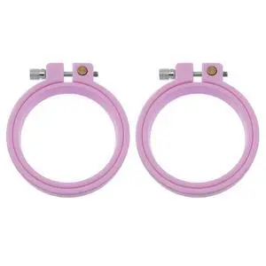 2PCS DIY Mini Embroidery Hoops Plastic Embroidery Tension Hoops Sewing Tension Rings Adjustable Coil Design for Cross Stitch DIY Tool Accessories 2PCS DIY Mini Embroidery Hoops Plastic Embroidery Tension Hoops Sewing Tension Rings Adjustable Coil Design for Cross Stitch DIY Tool Accessories