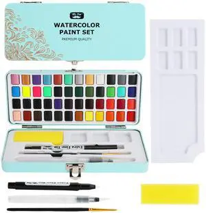 Watercolor Paint Set, Vivid, Portable Paint Art Kit | 48 Colors with Palette, Brushes and Papers, Travel Water Color Set for Adults, Professionals, Kids, Art and Painting Supplies Watercolor Paint Set, Vivid, Portable Paint Art Kit | 48 Colors with Palette, Brushes and Papers, Travel Water Color Set for Adults, Professionals, Kids, Art and Painting Supplies