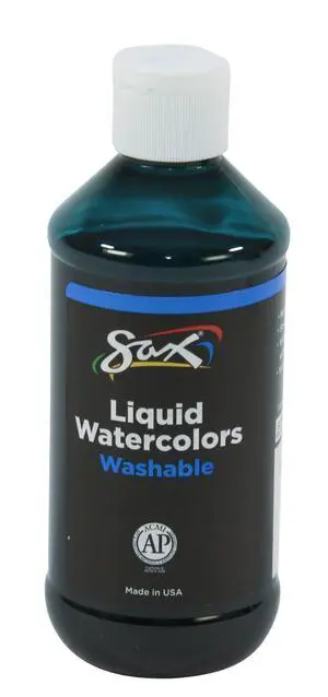 Liquid Washable Watercolor Paint, 8 Ounces, Blue-Green Liquid Washable Watercolor Paint, 8 Ounces, Blue-Green