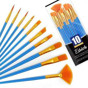 10PCS Paint Brushes, Paint Brush for Acrylic Painting | Artist Paintbrushes for Oil Watercolor, Body Face Rock Canvas, Small Paint Brushes for Kids 10PCS Paint Brushes, Paint Brush for Acrylic Painting | Artist Paintbrushes for Oil Watercolor, Body Face Rock Canvas, Small Paint Brushes for Kids