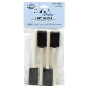 Crafter's Choice 4 Count 1" Foam Brushes | RFOMW-4PACK Crafter's Choice 4 Count 1" Foam Brushes | RFOMW-4PACK