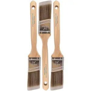 Angled Paint Brushes, 1.5 Inch Paint Brush Set for Trim, 3 Pc | Interior & exterior | Furniture, cabinets, doors & fences | Latex & oil-based | Medium stiff bristles, softwood handles Angled Paint Brushes, 1.5 Inch Paint Brush Set for Trim, 3 Pc | Interior & exterior | Furniture, cabinets, doors & fences | Latex & oil-based | Medium stiff bristles, softwood handles