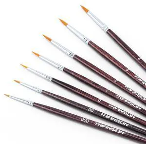 Small Detail Paint Brushes 7pcs for Model Painting Acrylic, Gouache, Oil, Tempera and Face Painting Small Detail Paint Brushes 7pcs for Model Painting Acrylic, Gouache, Oil, Tempera and Face Painting