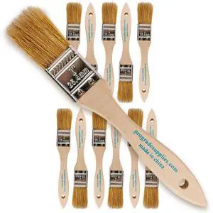 1" Chip Brushes, Disposable Paint Brushes, for Touch Up, 12 Pack | Natural bristle, wood handle | DIY Pack | For Trim & Detail Work | Cabinets, Furniture, Fences 1" Chip Brushes, Disposable Paint Brushes, for Touch Up, 12 Pack | Natural bristle, wood handle | DIY Pack | For Trim & Detail Work | Cabinets, Furniture, Fences