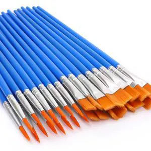 30 Pcs Paint Brushes, Small Brush Bulk for Detail Painting | Nylon Bristles Plastic Short Handle, Art Crafts School Projects, Flat Detail Painting, Crafts Face Painting 30 Pcs Paint Brushes, Small Brush Bulk for Detail Painting | Nylon Bristles Plastic Short Handle, Art Crafts School Projects, Flat Detail Painting, Crafts Face Painting