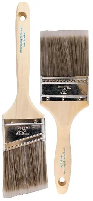 Paint Brushes, Flat & Angled Paint Brush Set, Walls & Trim, 2 Pc | Interior & exterior | Cabinets, doors, fences, decks | Works with latex, oil & stain | Synthetic bristles, hardwood handles Paint Brushes, Flat & Angled Paint Brush Set, Walls & Trim, 2 Pc | Interior & exterior | Cabinets, doors, fences, decks | Works with latex, oil & stain | Synthetic bristles, hardwood handles