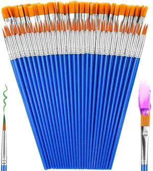 66 Pcs Small Paint Brushes Set - Slurrivate Round & Flat Brush Bulk for Detail Painting, Perfect for Acrylic, Watercolor, Canvas & Face Painting | Classroom, Kids & Artist Craft Supplies 66 Pcs Small Paint Brushes Set - Slurrivate Round & Flat Brush Bulk for Detail Painting, Perfect for Acrylic, Watercolor, Canvas & Face Painting | Classroom, Kids & Artist Craft Supplies