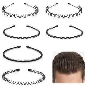 6 Pack Metal Headbands for Men & Women, Non-Slip Wavy Spring Bands | Soft Silicone Ends Add Comfort; Adjustable Wavy Non-slip Bands Grip Thick or Curly Hair for Workouts, Face Wash and Daily Use 6 Pack Metal Headbands for Men & Women, Non-Slip Wavy Spring Bands | Soft Silicone Ends Add Comfort; Adjustable Wavy Non-slip Bands Grip Thick or Curly Hair for Workouts, Face Wash and Daily Use