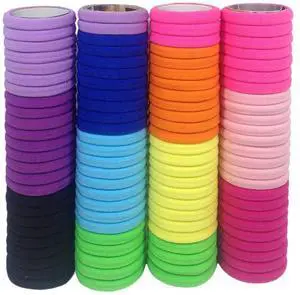 Seamless Hair Bands, 100PCS Hair Ties Ponytail Holders Headband Scrunchies for Thick Hair No Crease Damage (Mix Colors) Seamless Hair Bands, 100PCS Hair Ties Ponytail Holders Headband Scrunchies for Thick Hair No Crease Damage (Mix Colors)