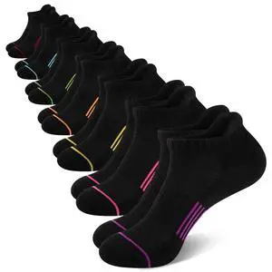 7 Pairs Womens Ankle Socks Athletic Cushioned Anti-Blister Running Low Cut Socks with Tab 7 Pairs Womens Ankle Socks Athletic Cushioned Anti-Blister Running Low Cut Socks with Tab