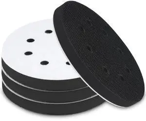 4 Pack 5 Inch 8 Holes Foam Sanding Pads for Orbital Sander | Hook & Loop, Soft Density Interface Pad, Dry Wet Grinding, Sponge Cushion Buffer Backing Pad, Flexible, Easy To Attach 4 Pack 5 Inch 8 Holes Foam Sanding Pads for Orbital Sander | Hook & Loop, Soft Density Interface Pad, Dry Wet Grinding, Sponge Cushion Buffer Backing Pad, Flexible, Easy To Attach