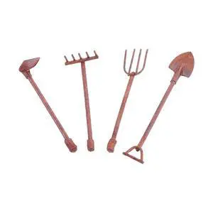 4 Pcs/Set Miniature Dollhouse Garden Tools 1:12 Mini Rusty Shovel Hoe and Pitchfork Fairy Garden Accessories Furniture Ornaments Micro Landscape Decor (1.96~2.16Inch Long x 0.39Inch Wide) 4 Pcs/Set Miniature Dollhouse Garden Tools 1:12 Mini Rusty Shovel Hoe and Pitchfork Fairy Garden Accessories Furniture Ornaments Micro Landscape Decor (1.96~2.16Inch Long x 0.39Inch Wide)