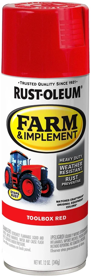 Farm & Implement Toolbox Red Spray Paint | Tractor Touch Up Paint, Equipment Restoration, Fade Resistant Color, Fast Dry Formula, Farm Equipment Finish, 12 oz Farm & Implement Toolbox Red Spray Paint | Tractor Touch Up Paint, Equipment Restoration, Fade Resistant Color, Fast Dry Formula, Farm Equipment Finish, 12 oz