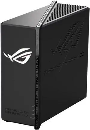 ASUS ROG Strix GS-BE18000 Tri-Band WiFi 7 Gaming Router (320 MHz Bandwidth, 4096-QAM, 8 x 2.5G Ports, Mobile Game Mode, Aura RGB, AiMesh, VPN, up to 300 m² Coverage) ASUS ROG Strix GS-BE18000 Tri-Band WiFi 7 Gaming Router (320 MHz Bandwidth, 4096-QAM, 8 x 2.5G Ports, Mobile Game Mode, Aura RGB, AiMesh, VPN, up to 300 m² Coverage)