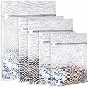 Mesh Laundry Bags for Delicates,Durable Zipper Wash Bags for Delicates, Lingerie, Bras, Underwear, Baby Clothes - Protect Garments in Washing Machine, 5-Piece Set (3 sizes) Mesh Laundry Bags for Delicates,Durable Zipper Wash Bags for Delicates, Lingerie, Bras, Underwear, Baby Clothes - Protect Garments in Washing Machine, 5-Piece Set (3 sizes)
