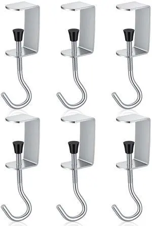 6 Pcs Adjustable Table Hooks for Hanging Bags 6 Pcs Adjustable Table Hooks for Hanging Bags