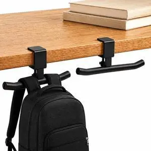 2 Packs Heavy-Duty Backpack Hanger for Desk & Table,T-Shape Backpack Holder, Sturdy Space-Saving Organizer, Adjustable Desk Hook for Bag with 80lb Capacity, College Dorm & Library 2 Packs Heavy-Duty Backpack Hanger for Desk & Table,T-Shape Backpack Holder, Sturdy Space-Saving Organizer, Adjustable Desk Hook for Bag with 80lb Capacity, College Dorm & Library