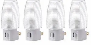 Plug in Night Light with Manual On/Off Switch for Hallway, Bedroom, Stairways Includes 4W Incandescent Bulb | 4 Pack Plug in Night Light with Manual On/Off Switch for Hallway, Bedroom, Stairways Includes 4W Incandescent Bulb | 4 Pack