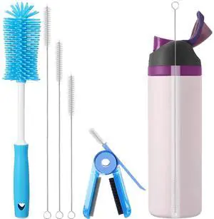 Water Bottle Cleaning Brush Kit, Brush and Straw Cleaner for Owala, 5 PCS Water Bottle Cleaning Brush Kit, Brush and Straw Cleaner for Owala, 5 PCS