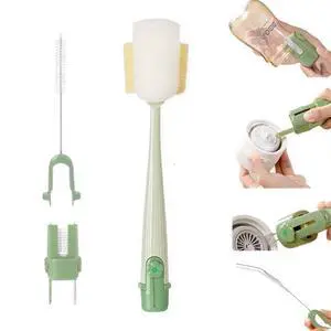 Water Bottle Cleaner Brush,5-in-1 Bottle Brushes for Cleaning,Bottle Scrubber Brush Cleaner(Green) Water Bottle Cleaner Brush,5-in-1 Bottle Brushes for Cleaning,Bottle Scrubber Brush Cleaner(Green)