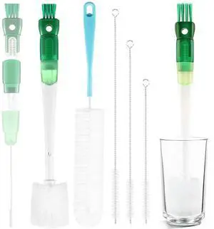 5 Pack Water Bottle Cleaner Brush Set for Hygiene Conscious People: 5 in 1 Removable Multifunctional Water Bottle Brush Cleaning Tools - Easily Cleans the Cup Mouth Lid Bottom and Straw 5 Pack Water Bottle Cleaner Brush Set for Hygiene Conscious People: 5 in 1 Removable Multifunctional Water Bottle Brush Cleaning Tools - Easily Cleans the Cup Mouth Lid Bottom and Straw