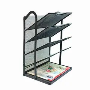 5 Tier Mesh Desk Organizer Letter Tray-Angled File Holder,Black 5 Tier Mesh Desk Organizer Letter Tray-Angled File Holder,Black