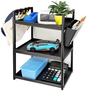 Desk Shelf Organizer, 3 Tier Office Desktop Storage Rack, Multifunctional Paper and Letter Tray Holder, Small Tabletop Shelf or Dresser for Books, Plants & Accessories,Display Shelf for Office, Home Desk Shelf Organizer, 3 Tier Office Desktop Storage Rack, Multifunctional Paper and Letter Tray Holder, Small Tabletop Shelf or Dresser for Books, Plants & Accessories,Display Shelf for Office, Home