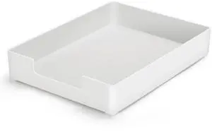 Letter-Size Tray Desk Letter Tray Paper Tray, Sturdy Heavy-Duty Plastic Printer Paper Tray, Single-Tier Stackable File Storage Organizer for Office Home (White) Letter-Size Tray Desk Letter Tray Paper Tray, Sturdy Heavy-Duty Plastic Printer Paper Tray, Single-Tier Stackable File Storage Organizer for Office Home (White)