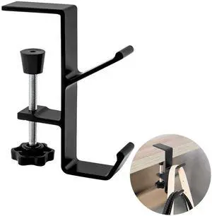 Desk Mount Bag Holder Hook Clamp-On Backpack Hanger Portable Desk Mount Headphones Holder Reduce Desk Clutter for Table Desk, Under Counter (Black) Desk Mount Bag Holder Hook Clamp-On Backpack Hanger Portable Desk Mount Headphones Holder Reduce Desk Clutter for Table Desk, Under Counter (Black)