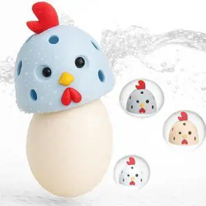 Egg Washer for Fresh Eggs, Egg Scrubber for Fresh Eggs, Reusable Silicone Chicken Shaped Scrubs, Chicken Egg Cleaner, Eggshell Cleaner for Poultry Farm, Housewife Kitchen Helper Tool (Blue Chick Cap) Egg Washer for Fresh Eggs, Egg Scrubber for Fresh Eggs, Reusable Silicone Chicken Shaped Scrubs, Chicken Egg Cleaner, Eggshell Cleaner for Poultry Farm, Housewife Kitchen Helper Tool (Blue Chick Cap)