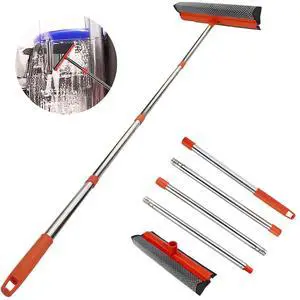 Window Squeegee for Window Cleaning, Squeegee Window Cleaner Tool 2 in 1 Car Window Cleaning Tool with Extension Pole 58 Telescopic Window Washing Equipment, Shower Squeegee for Shower Glass Door Window Squeegee for Window Cleaning, Squeegee Window Cleaner Tool 2 in 1 Car Window Cleaning Tool with Extension Pole 58 Telescopic Window Washing Equipment, Shower Squeegee for Shower Glass Door