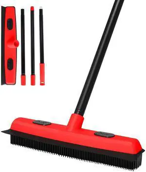 Rubber Broom for Pet Hair Removal with Squeegee, 49Inch Long Iron Handle Design, Portable Lint Remover Brush, Suitable for Carpets, Hardwood Floors and Tile Cleaning. Rubber Broom for Pet Hair Removal with Squeegee, 49Inch Long Iron Handle Design, Portable Lint Remover Brush, Suitable for Carpets, Hardwood Floors and Tile Cleaning.