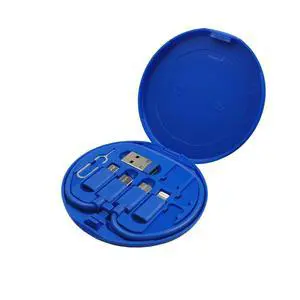 Multifunctional Data Cable Storage Box Adaptor for USB-C and Micro-USB Devices Universal Data Transfer Cable (Blue2) Multifunctional Data Cable Storage Box Adaptor for USB-C and Micro-USB Devices Universal Data Transfer Cable (Blue2)