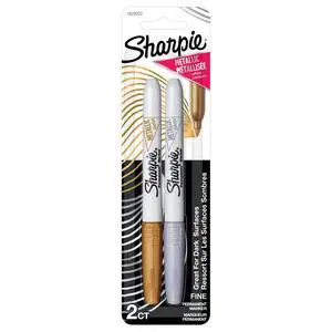 Metallic Fine Point Permanent Marker, Assorted Colors, 2-Pack Metallic Fine Point Permanent Marker, Assorted Colors, 2-Pack