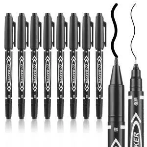 Black Markers for Drawing, 10 Pack Dual Tip Brush Pens Permanent Marker Set for Art Drawing Sketching Writing Dooding Marking Black Markers for Drawing, 10 Pack Dual Tip Brush Pens Permanent Marker Set for Art Drawing Sketching Writing Dooding Marking