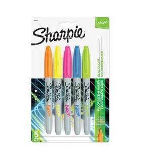 1874447 Neon Permanent Markers, Fine Point, Assorted Colors, 5 Count 1874447 Neon Permanent Markers, Fine Point, Assorted Colors, 5 Count