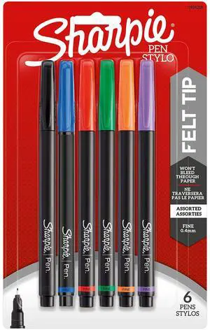 Pen, Fine Point, 6-Pack, Assorted Colors (1924215) Pen, Fine Point, 6-Pack, Assorted Colors (1924215)